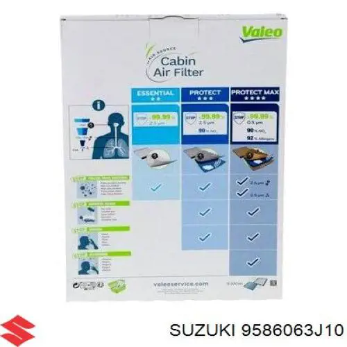 Фільтр повітряний обігрівача Suzuki 9586063J10 ціна, від 3.80 USD