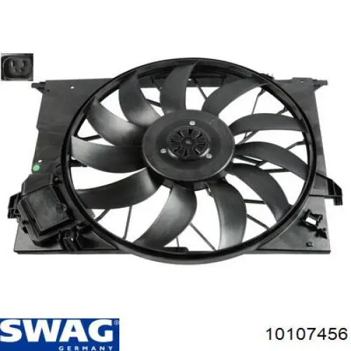 Дифузор радіатора охолодження, в зборі з двигуном і крильчаткою Swag 10107456 ціна, від 278.69 USD