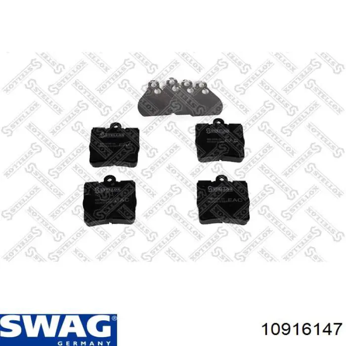 Задні гальмівні колодки Swag 10916147 ціна, від 16.46 USD