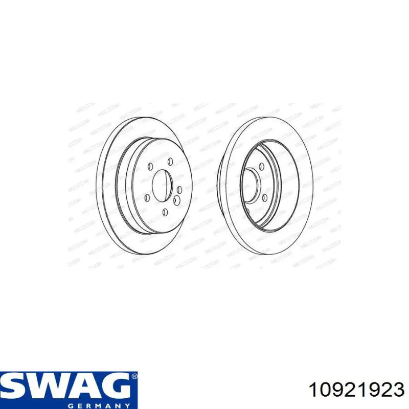 Задні дискові гальма Swag 10921923 ціна, від 32.27 USD