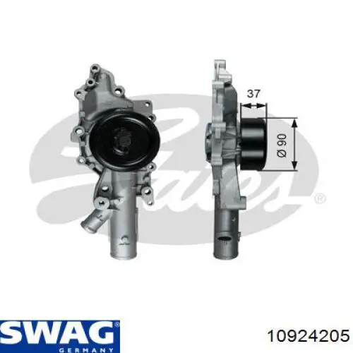 Купити 10924205 Swag Насос охолоджуючої рідини