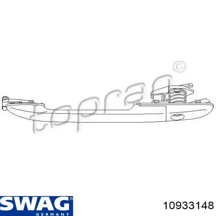 Ручка передньої двері зовнішня 10933148 Swag