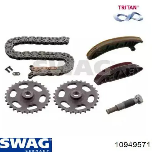 Ланцюг ГРМ, комплект Swag 10949571 ціна, від 224.76 USD