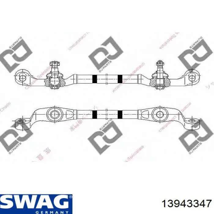 13943347 Swag Тяга рульова центральна