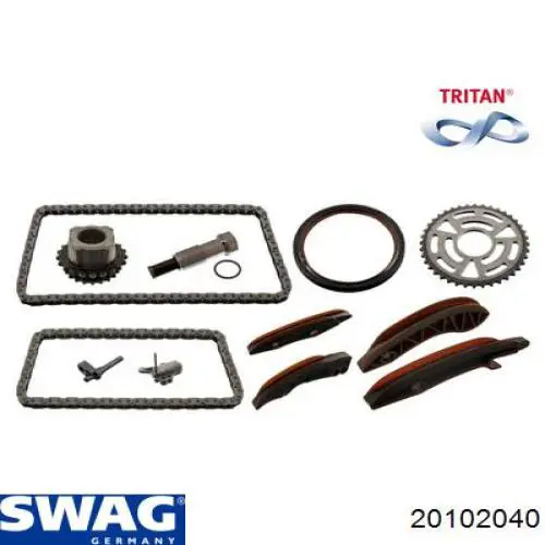 Ланцюг ГРМ, комплект Swag 20102040 ціна, від 361.53 USD