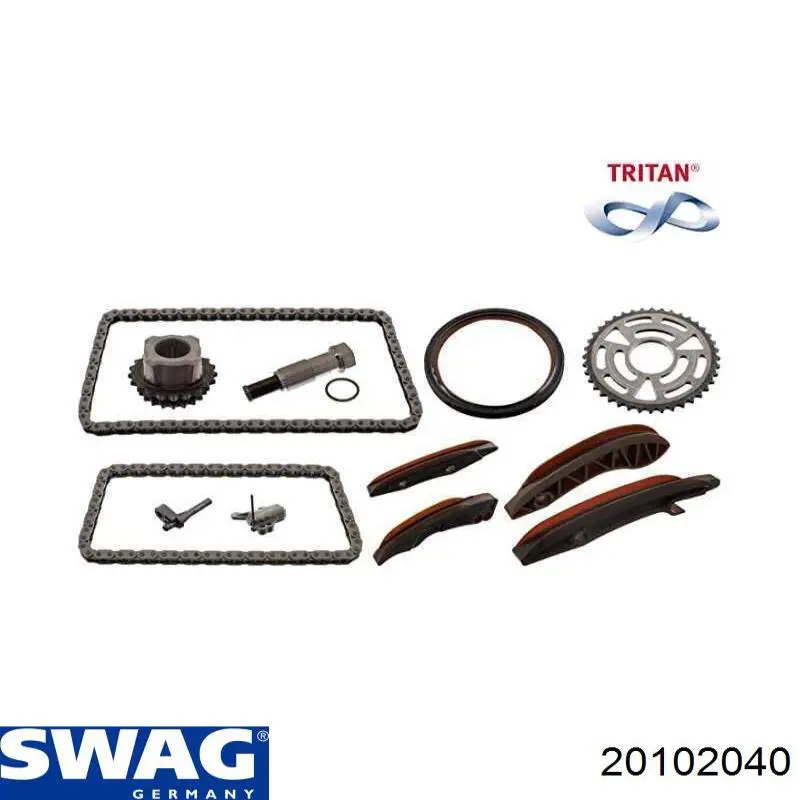 Комплект ланцюга ГРМ 20102040 Swag