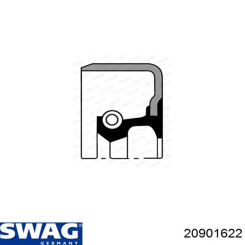Сальник куліси перемикання передач 20901622 Swag