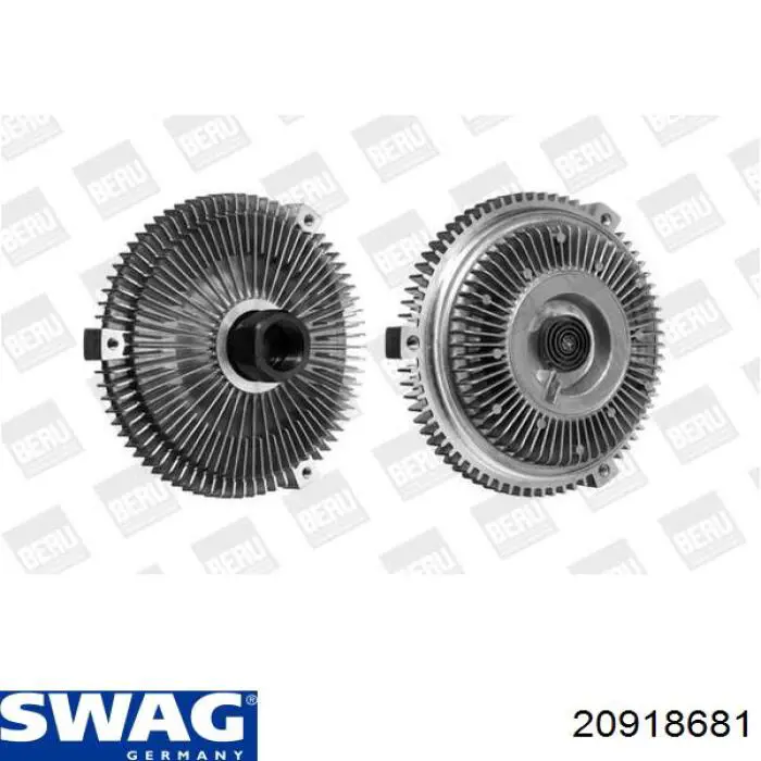 В'язкова муфта вентилятора Swag 20918681 ціна, від 53.85 USD