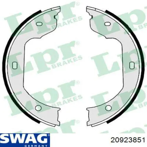 Колодки ручника / стоянкового гальма Swag 20923851 ціна, від 20.32 USD