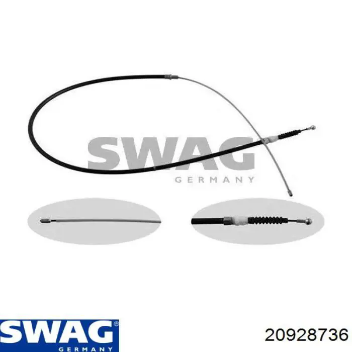 Купити 20928736 Swag Трос ручного гальма задній, лівий