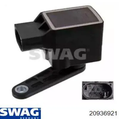 Купити 20936921 Swag Датчик рівня положення кузова, задній