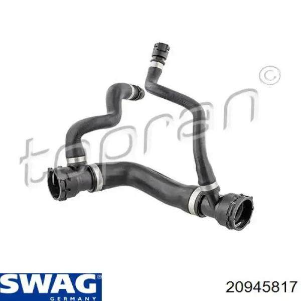 Шланг/патрубок радіатора охолодження, верхній Swag 20945817 ціна, від 36.25 USD