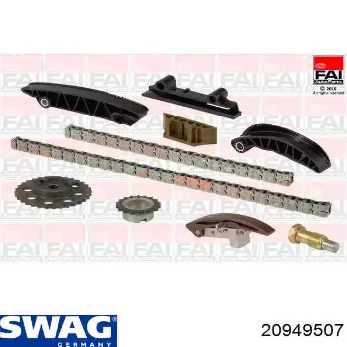 Купити 20949507 Swag Ланцюг ГРМ, комплект, верхня