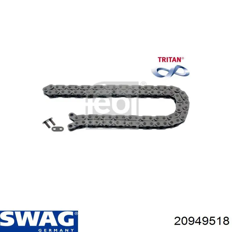 Купити 20949518 Swag Ланцюг ГРМ, комплект, верхня