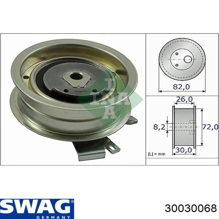 Купити 30030068 Swag Натягувач ременя ГРМ