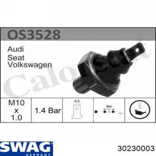 Манометри (показник тиску масла) Swag 30230003 ціна, від 3.38 USD