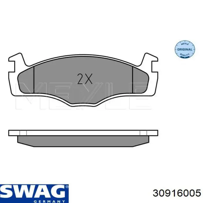 Купити 30916005 Swag Колодки гальмівні передні, дискові