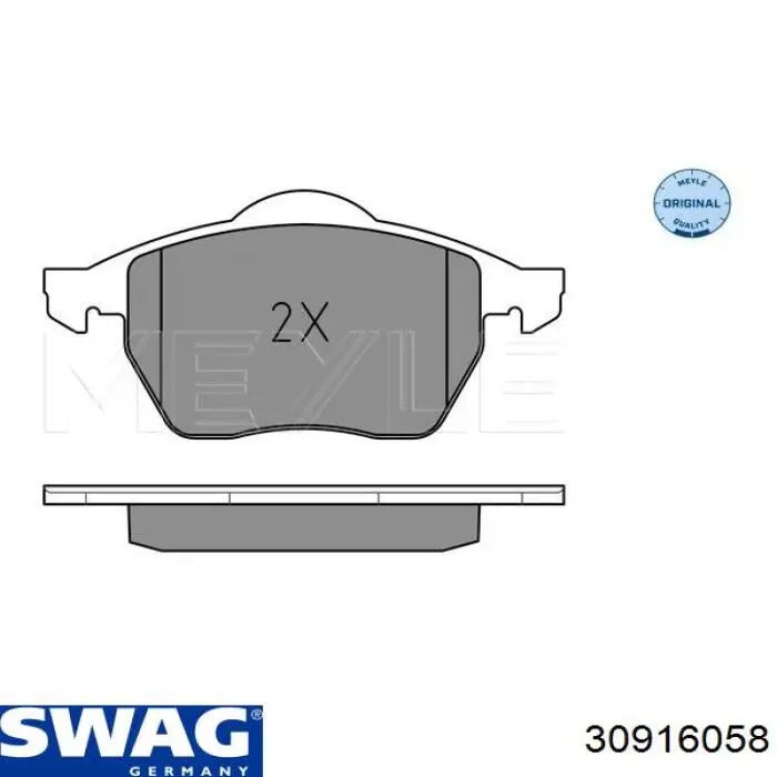 Гальмівні колодки Swag 30916058 ціна, від 24.92 USD