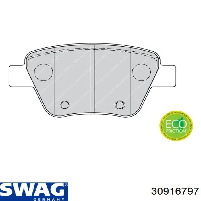 Задні гальмівні колодки Swag 30916797 ціна, від 18.32 USD