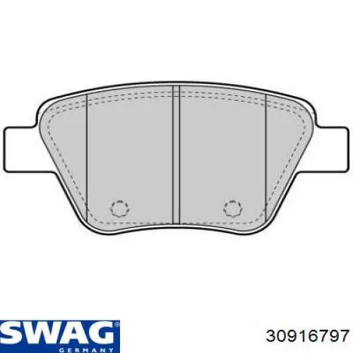 Купити 30916797 Swag Задні колодки