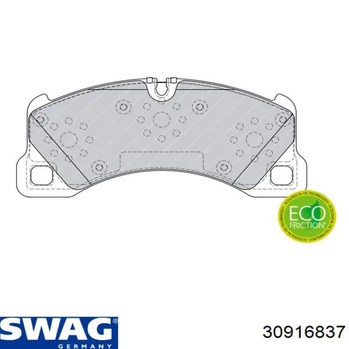 Купити 30916837 Swag Колодки гальмівні передні, дискові