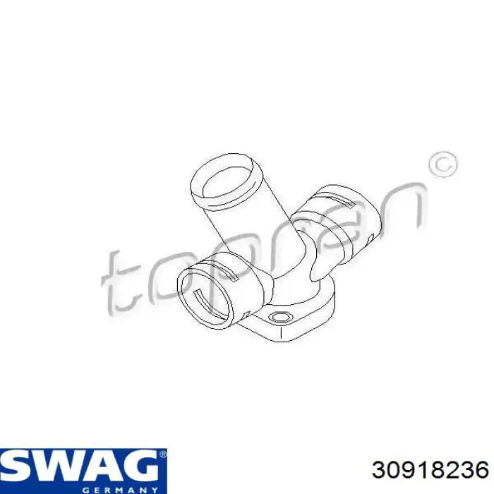 Купити 30918236 Swag Фланець системи охолодження (трійник)