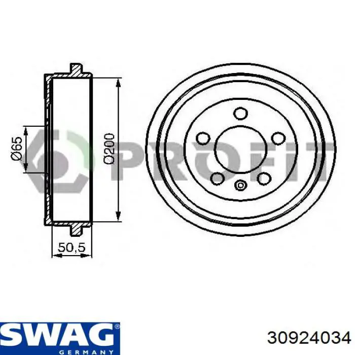 30924034 Swag Барабан гальмівний задній