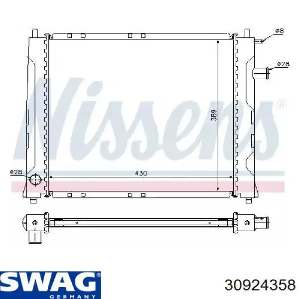 Помпа охолодження Swag 30924358 ціна, від 31.00 USD