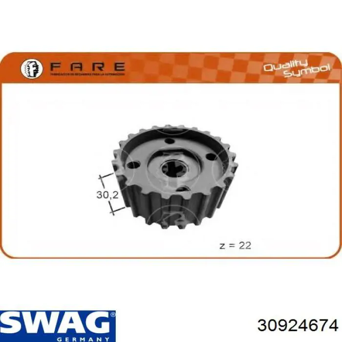 Зірочка приводу коленвала двигуна Swag 30924674 ціна, від 11.05 USD