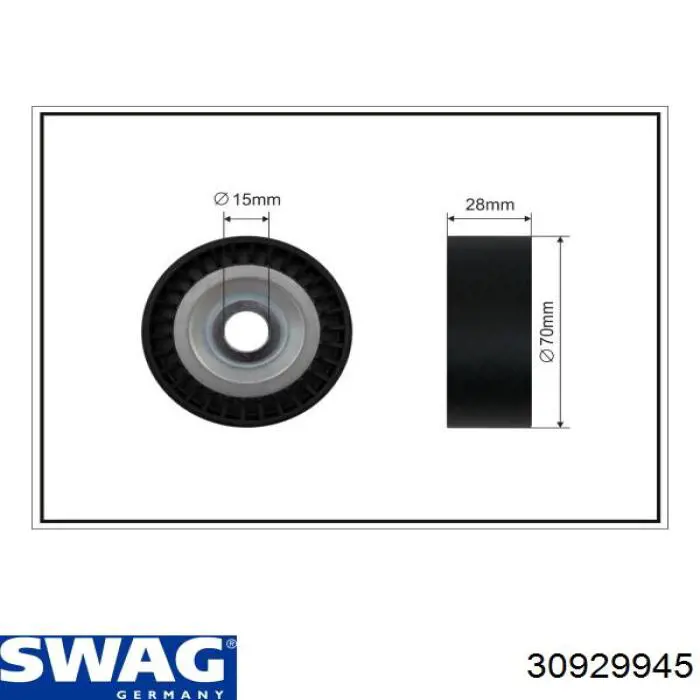 Натягувач приводного ременя Swag 30929945 ціна, від 48.20 USD
