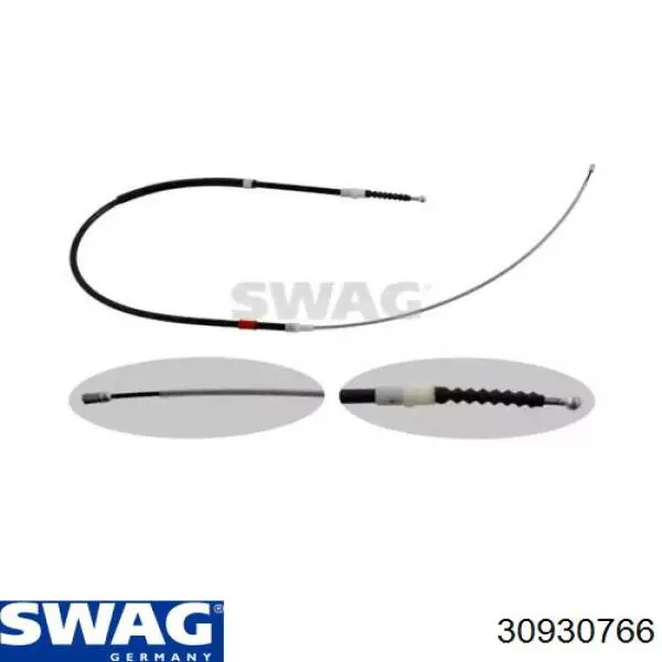 Трос ручного гальма задній, правий/лівий Swag 30930766 ціна, від 8.42 USD
