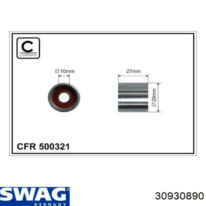 Натягувач ременя ГРМ Swag 30930890 ціна, від 73.39 USD