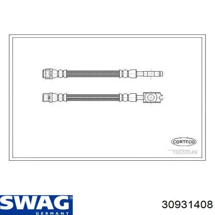 Шланг гальмівний задній Swag 30931408 ціна, від 7.85 USD