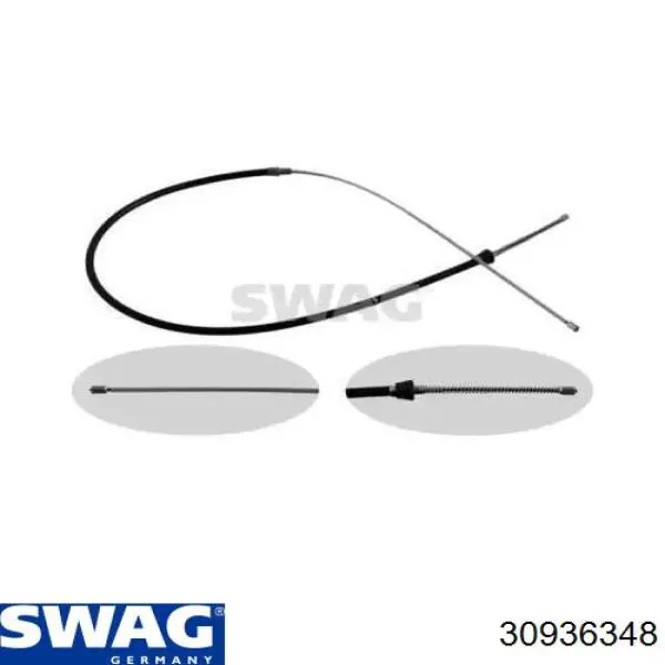 Купити 30936348 Swag Трос ручного гальма задній, правий/лівий