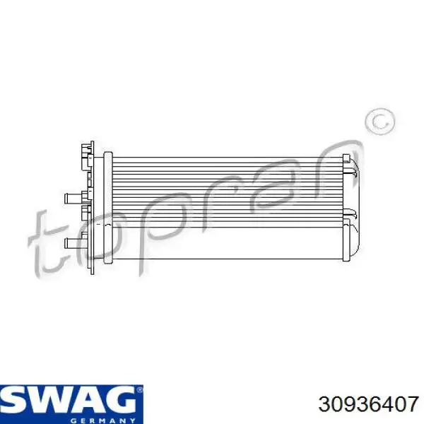 30936407 Swag Опалення кузова заднє