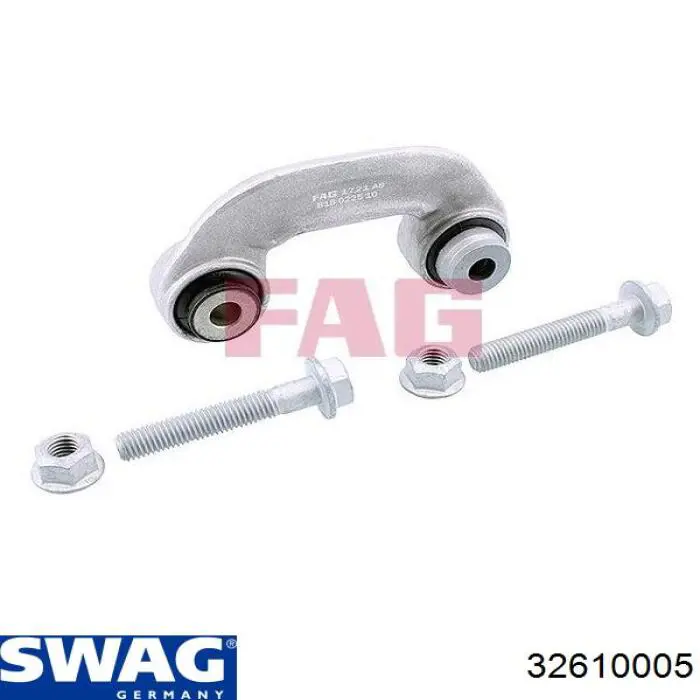 Стійка стабілізатора, переднього, права Swag 32610005 ціна, від 9.74 USD