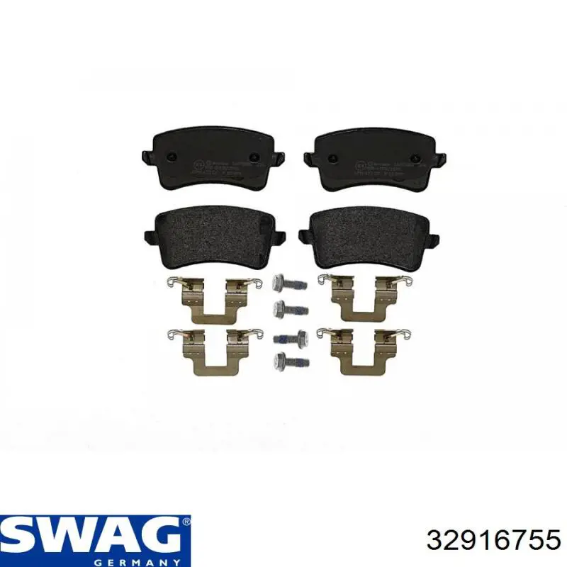 Задні гальмівні колодки Swag 32916755 ціна, від 35.80 USD