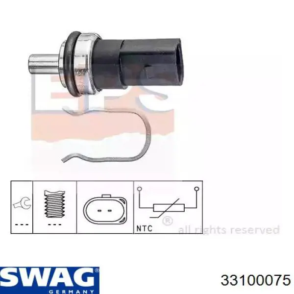 Датчик температури повітряної суміші 33100075 Swag