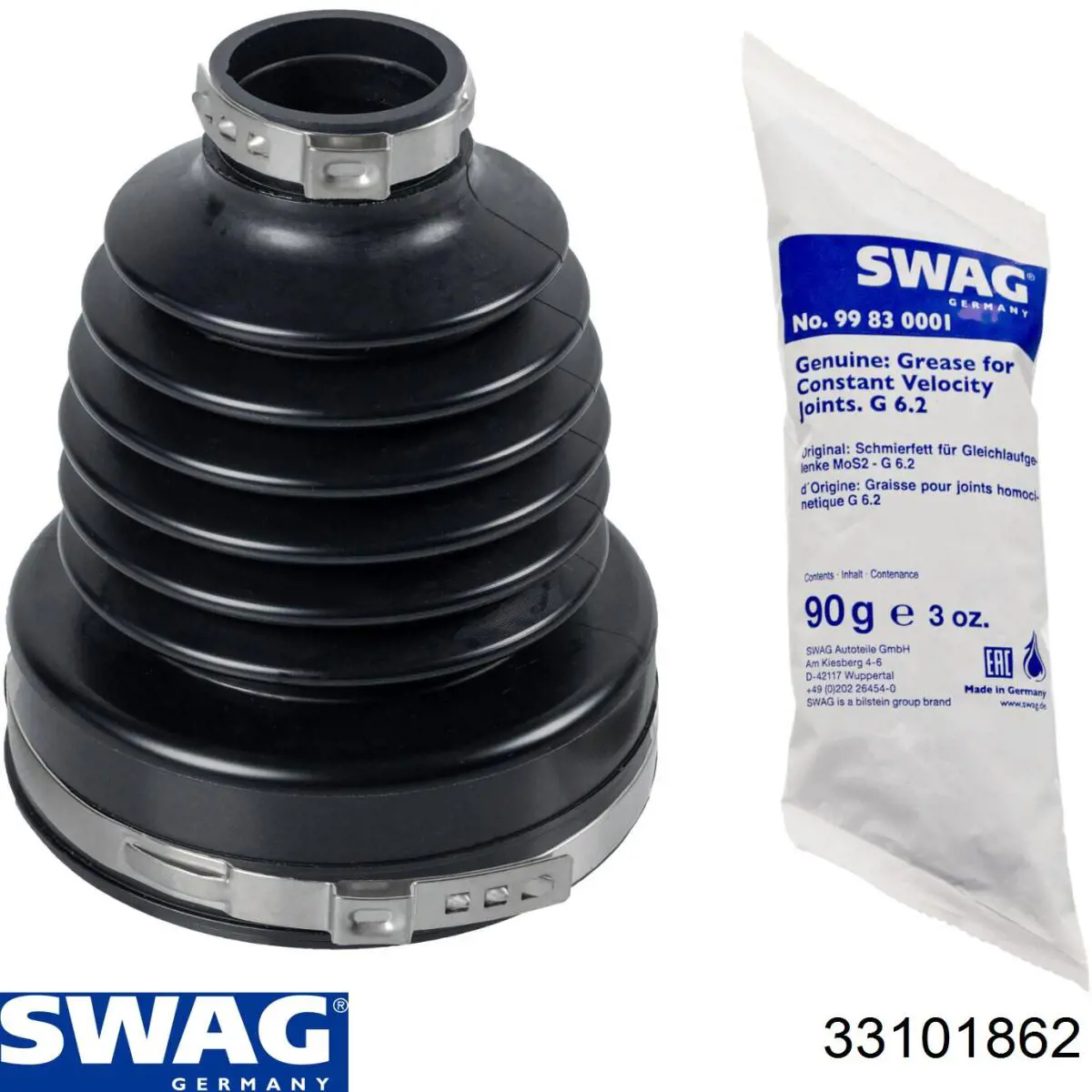 Пильник шарніра кутових швидкостей зовнішній передній Swag 33101862 ціна, від 22.62 USD