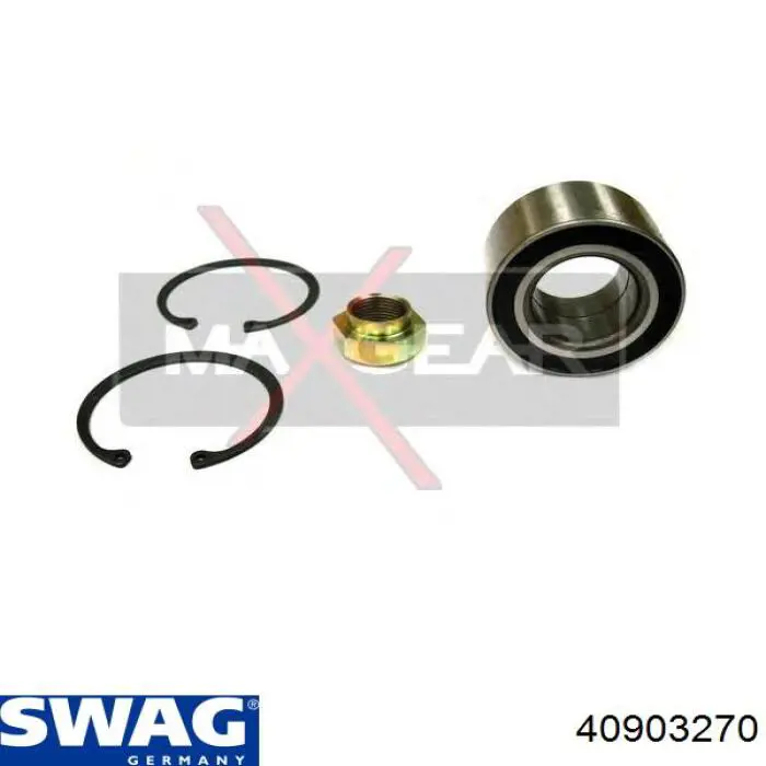 Комплект підшипник маточини передньої Swag 40903270 ціна, від 12.95 USD