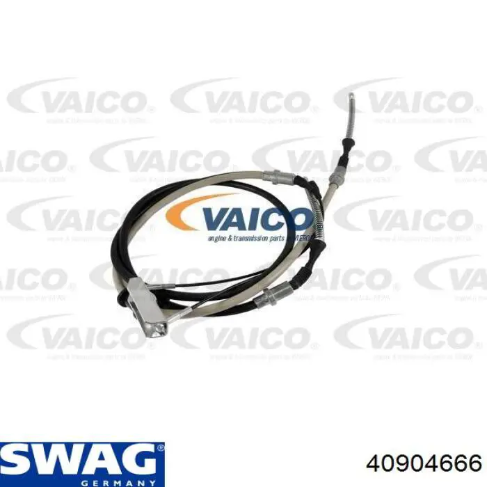Трос ручного гальма задній, правий/лівий Swag 40904666 ціна, від 694.56 UAH