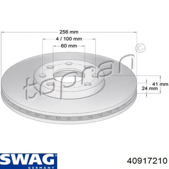 40917210 Swag диск гальмівний передній