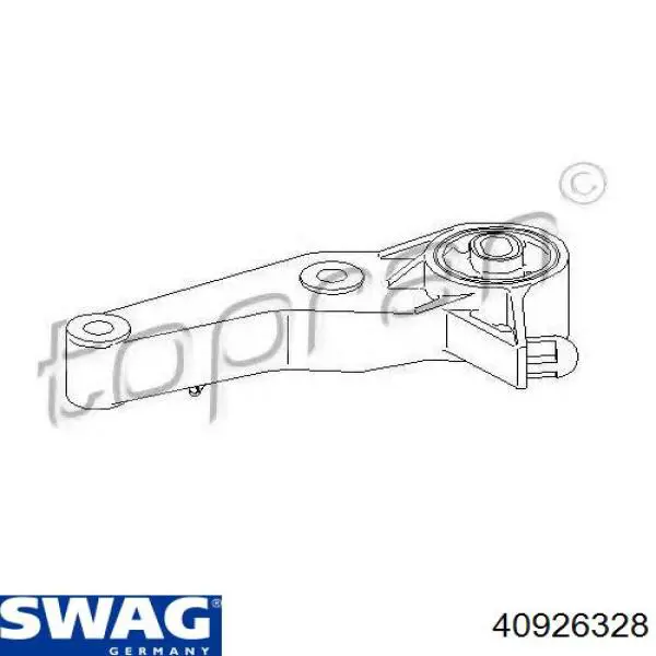 Кронштейн подушки (опори) двигуна, задньої 40926328 Swag