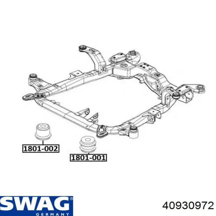 Сайлентблок передній балки/підрамника 40930972 Swag