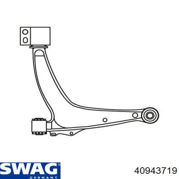 Важіль передньої підвіски нижній, лівий 40943719 Swag