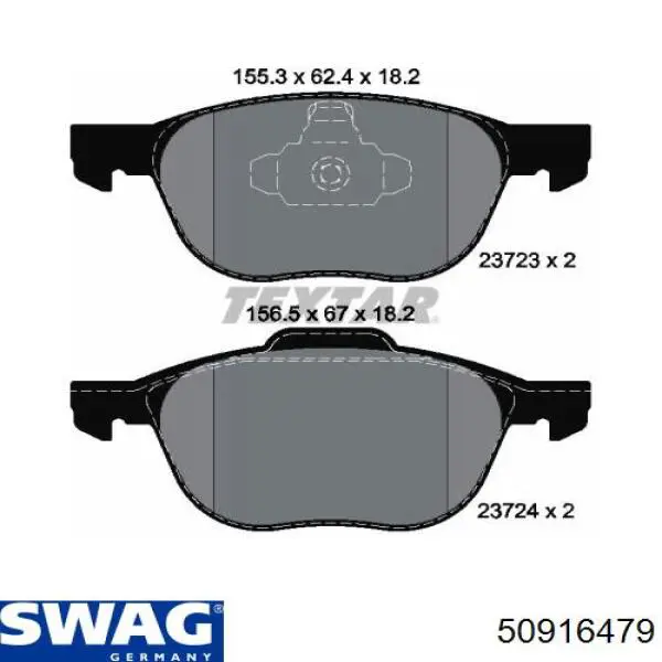 Гальмівні колодки Swag 50916479 ціна, від 23.46 USD