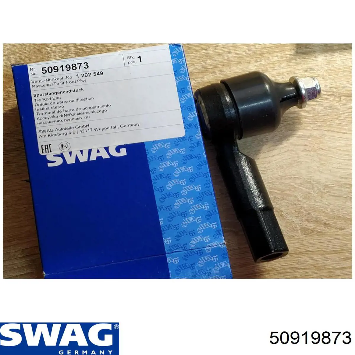 Накінечник рульової тяги, зовнішній Swag 50919873
