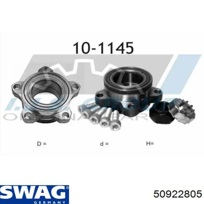Купити 50922805 Swag Підшипник ступиці передньої