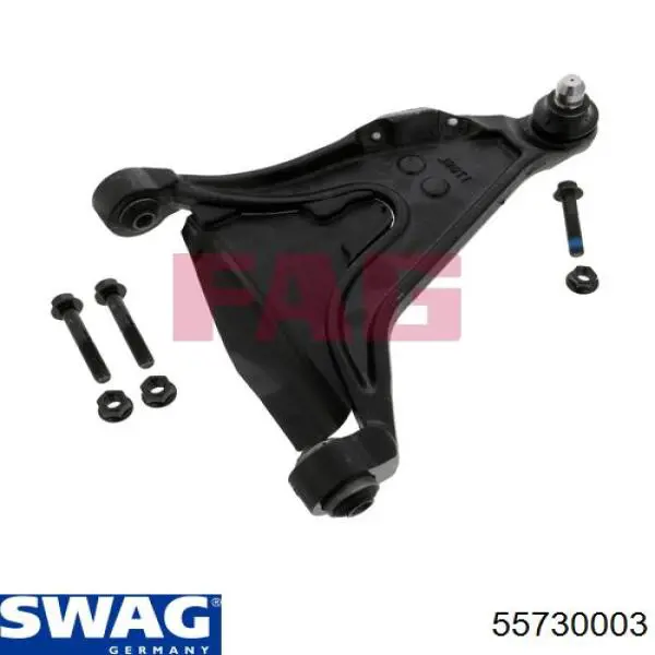 Важіль передньої підвіски нижній, правий Swag 55730003 ціна, від 68.71 USD