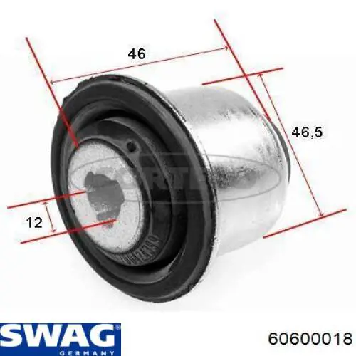 Сайлентблок переднього важеля 60600018 Swag